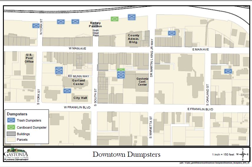 Downtown Dumpsters 2020 Map