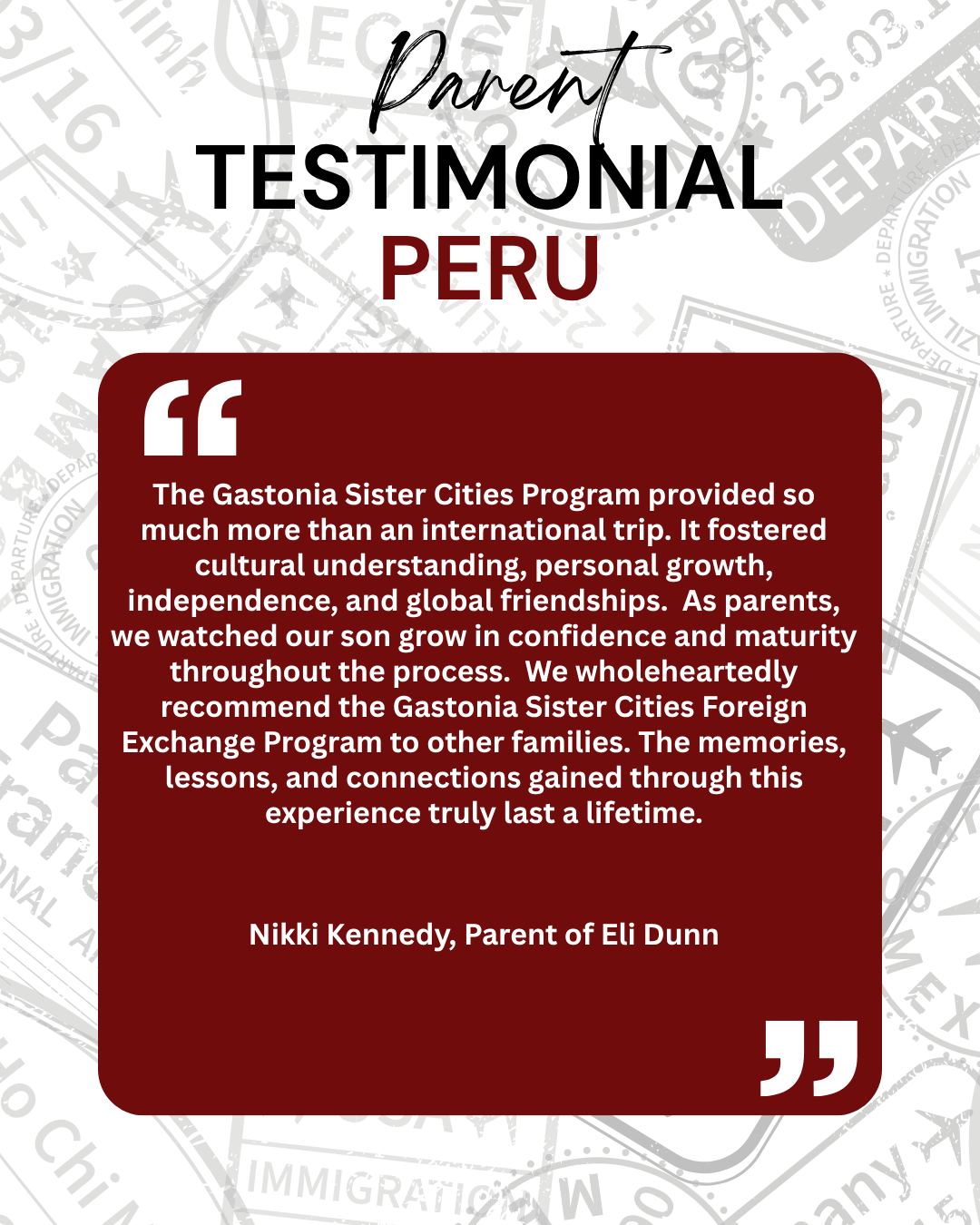 Quotes from a Peru Parent