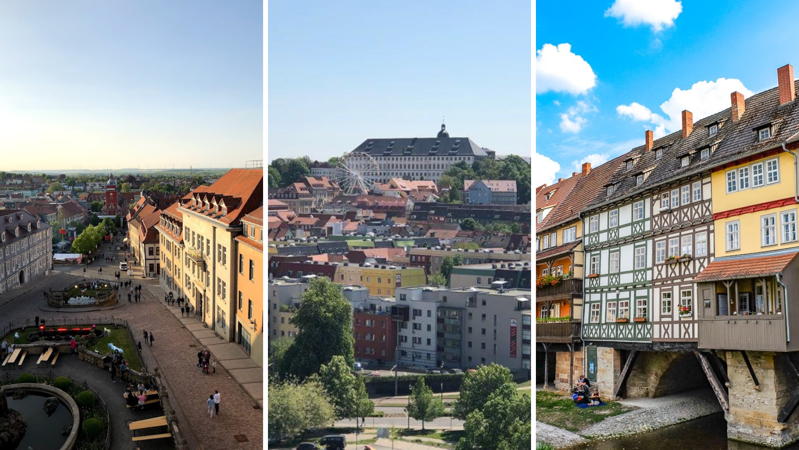 frame with 3 pictures of Gotha, Germany